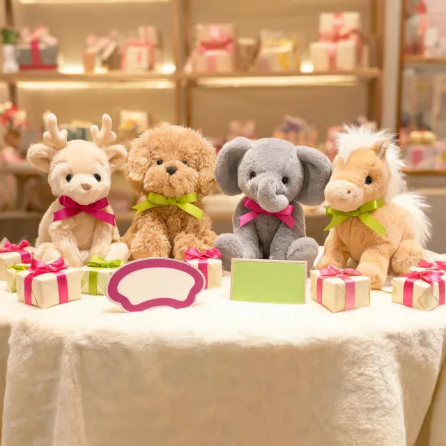 Seasonal plush gift display