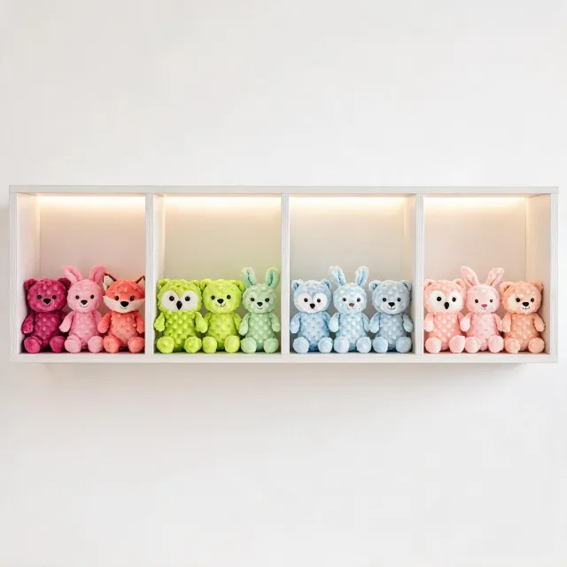 Palm-sized plush animal assortment