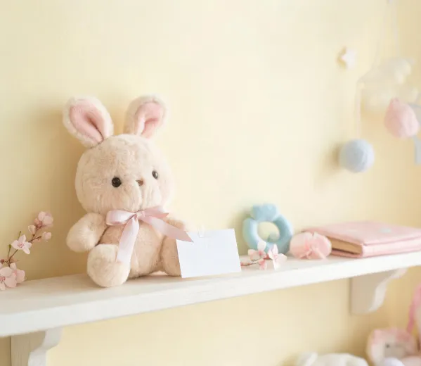 Plush gift naming card