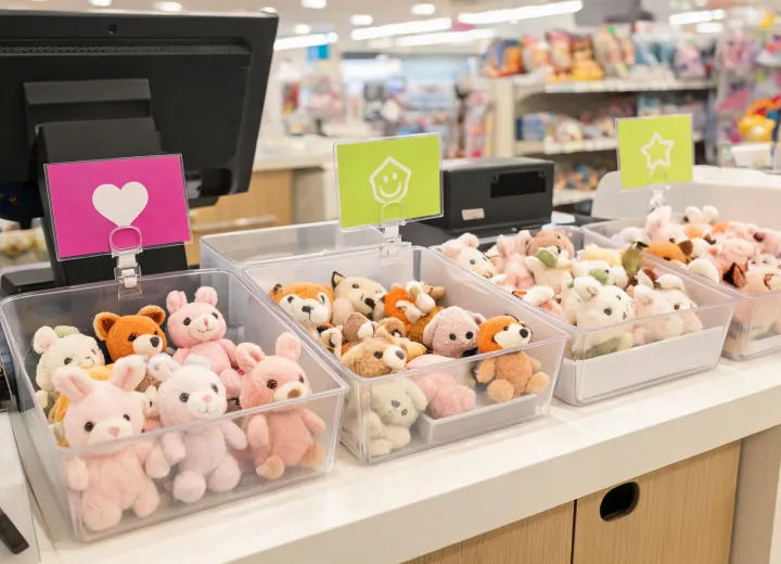Checkout plush impulse display